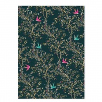 Green Hummingbird Print Gift Wrapping Paper Sara Miller